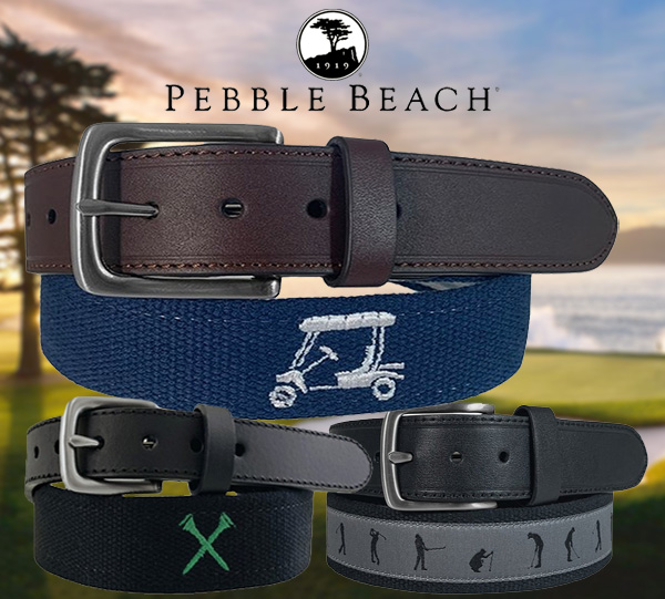 Only $12! Pebble Beach Golf Belts  4 Styles