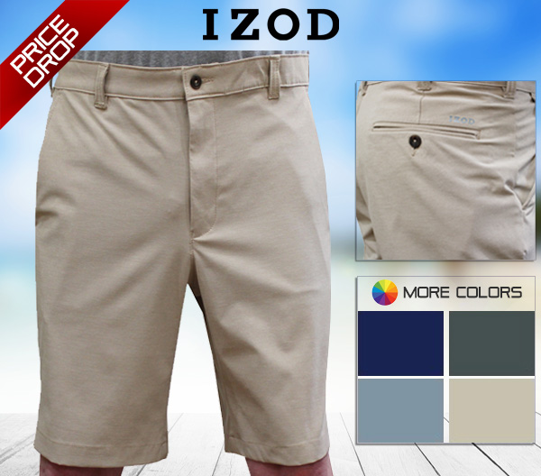 Only $16! IZOD Men's Straight Fit Golf Shorts