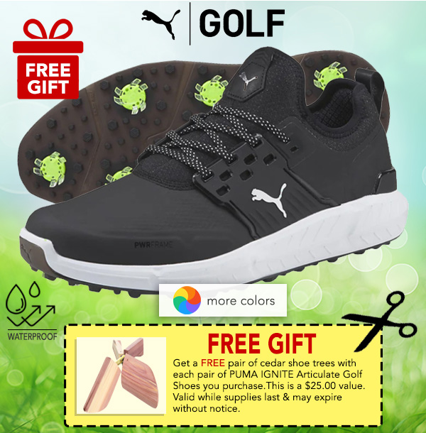 PUMA IGNITE Waterproof Golf Shoes $74! + FREE Cedar Shoe Trees