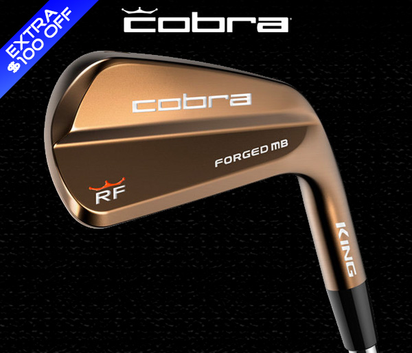 Extra $100 Off! Cobra King RF Forged MB Copper Iron Set (4-PW)