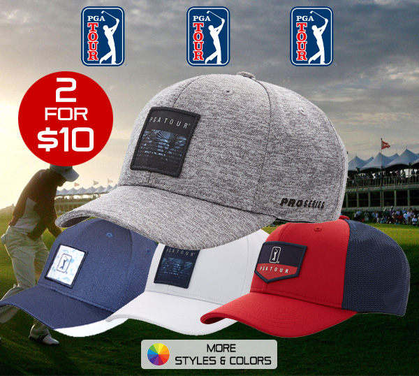 2 for $10! PGA Tour Hats & Visors  10 Styles