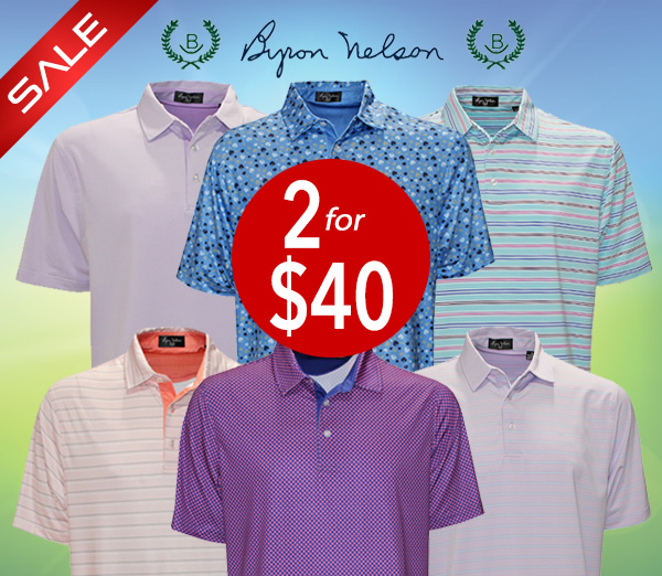 Byron Nelson DriWay Polo Shirts Just Arrived 7 Styles