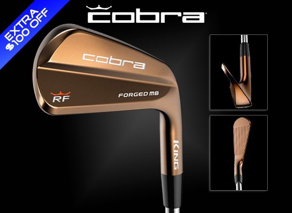 Extra $100 Off! Cobra KING RF Forged MB Copper Iron Set (4-PW)